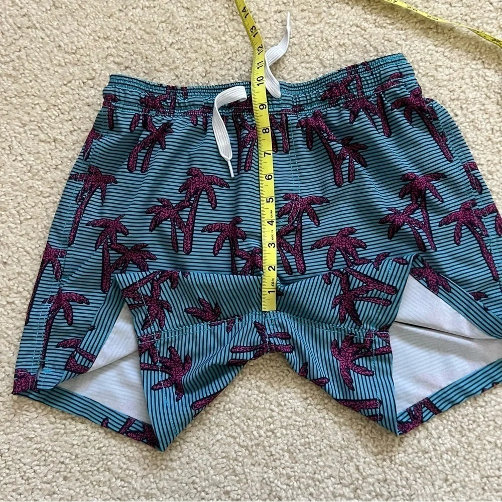 Maamgic Men Swim Shorts Trunks Sz Small Quick Dry Pool Beach Cocotier Rouge Blue